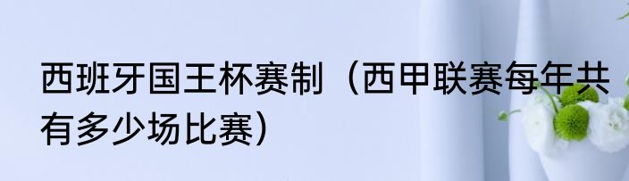西班牙国王杯赛制（西甲联赛每年共有多少场比赛）