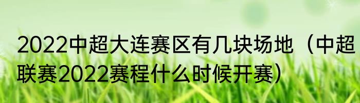 2022中超大连赛区有几块场地（中超联赛2022赛程什么时候开赛）