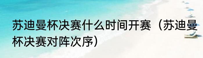 苏迪曼杯决赛什么时间开赛（苏迪曼杯决赛对阵次序）