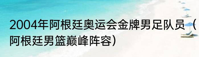 2004年阿根廷奥运会金牌男足队员（阿根廷男篮巅峰阵容）