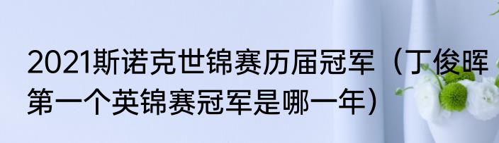 2021斯诺克世锦赛历届冠军（丁俊晖第一个英锦赛冠军是哪一年）