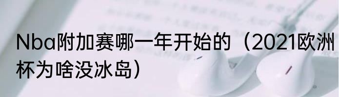 Nba附加赛哪一年开始的（2021欧洲杯为啥没冰岛）