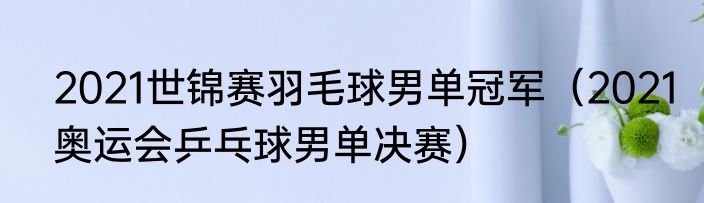 2021世锦赛羽毛球男单冠军（2021奥运会乒乓球男单决赛）
