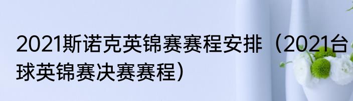 2021斯诺克英锦赛赛程安排（2021台球英锦赛决赛赛程）
