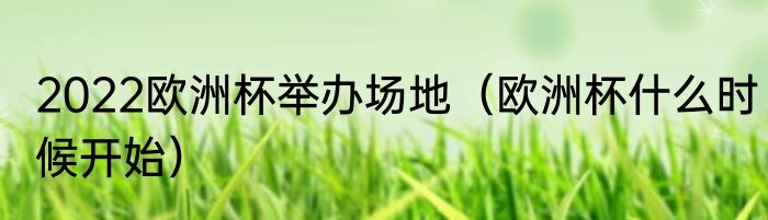 2022欧洲杯举办场地（欧洲杯什么时候开始）