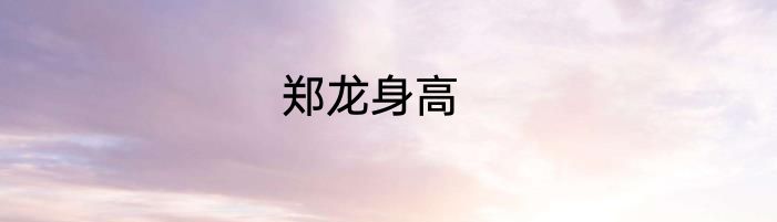 郑龙身高