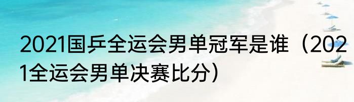 2021国乒全运会男单冠军是谁（2021全运会男单决赛比分）