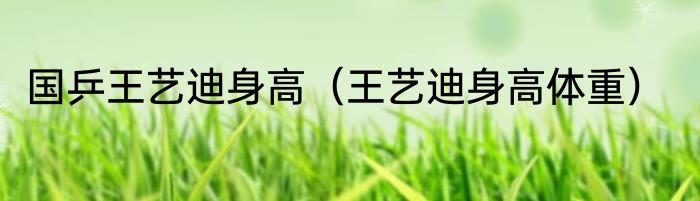国乒王艺迪身高（王艺迪身高体重）