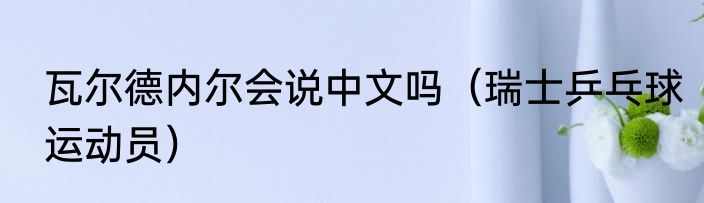 瓦尔德内尔会说中文吗（瑞士乒乓球运动员）