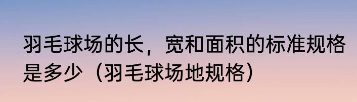 羽毛球场的长，宽和面积的标准规格是多少（羽毛球场地规格）