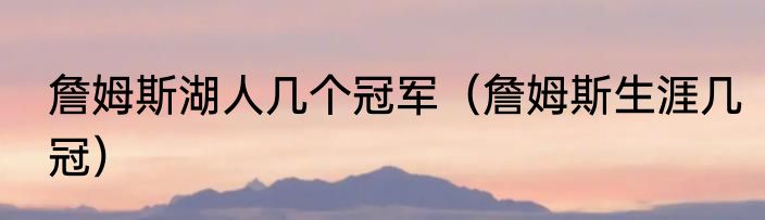 詹姆斯湖人几个冠军（詹姆斯生涯几冠）