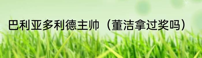 巴利亚多利德主帅（董洁拿过奖吗）