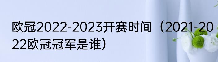 欧冠2022-2023开赛时间（2021-2022欧冠冠军是谁）