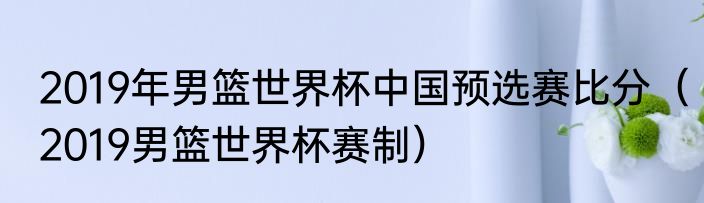 2019年男篮世界杯中国预选赛比分（2019男篮世界杯赛制）