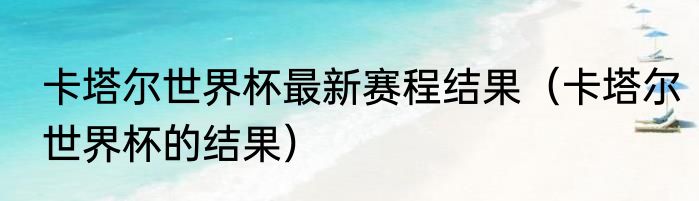 卡塔尔世界杯最新赛程结果（卡塔尔世界杯的结果）