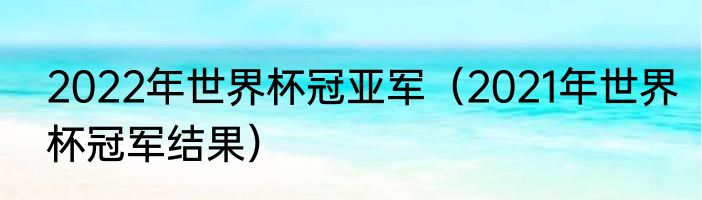 2022年世界杯冠亚军（2021年世界杯冠军结果）