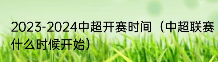 2023-2024中超开赛时间（中超联赛什么时候开始）