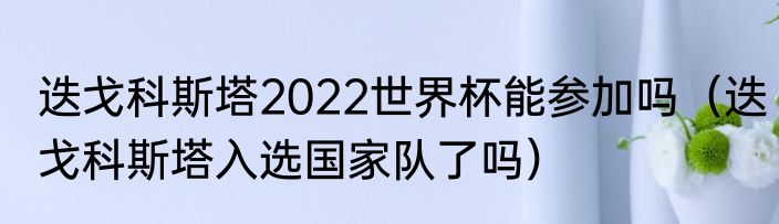 迭戈科斯塔2022世界杯能参加吗（迭戈科斯塔入选国家队了吗）