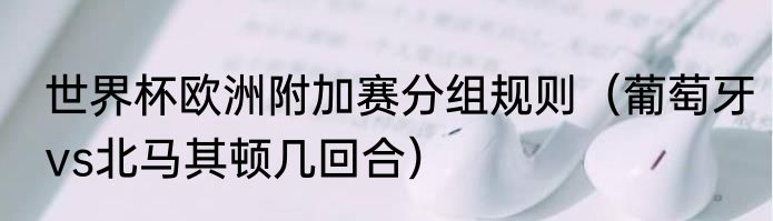 世界杯欧洲附加赛分组规则（葡萄牙vs北马其顿几回合）