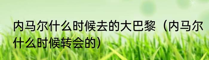 内马尔什么时候去的大巴黎（内马尔什么时候转会的）