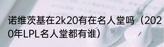 诺维茨基在2k20有在名人堂吗（2020年LPL名人堂都有谁）