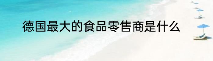 德国最大的食品零售商是什么