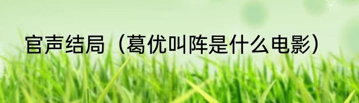 官声结局（葛优叫阵是什么电影）