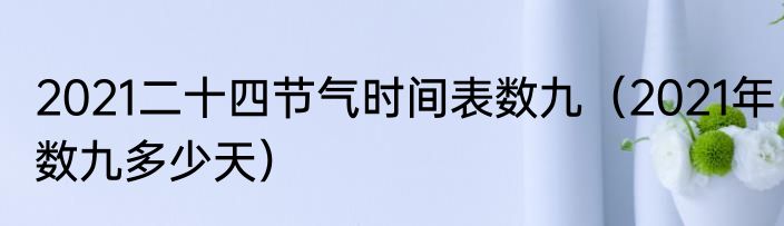 2021二十四节气时间表数九（2021年数九多少天）