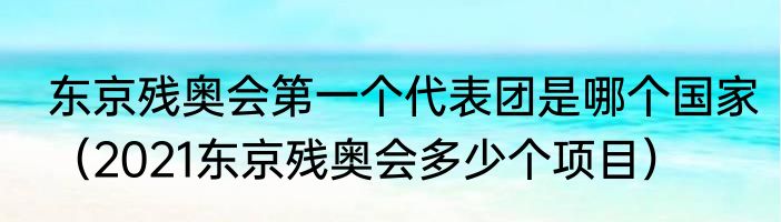 东京残奥会第一个代表团是哪个国家（2021东京残奥会多少个项目）