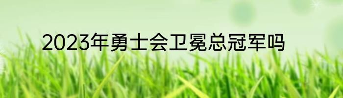 2023年勇士会卫冕总冠军吗