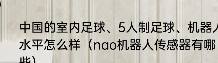 中国的室内足球、5人制足球、机器人水平怎么样（nao机器人传感器有哪些）