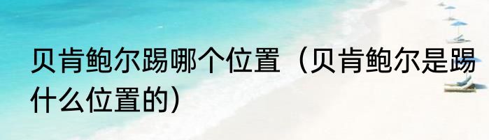 贝肯鲍尔踢哪个位置（贝肯鲍尔是踢什么位置的）