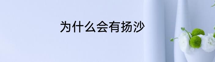 为什么会有扬沙