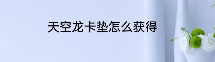 天空龙卡垫怎么获得