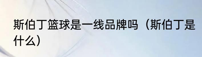 斯伯丁篮球是一线品牌吗（斯伯丁是什么）