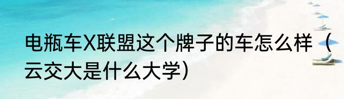电瓶车X联盟这个牌子的车怎么样(云交大是什么大学)