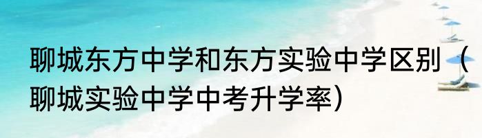 聊城东方中学和东方实验中学区别（聊城实验中学中考升学率）