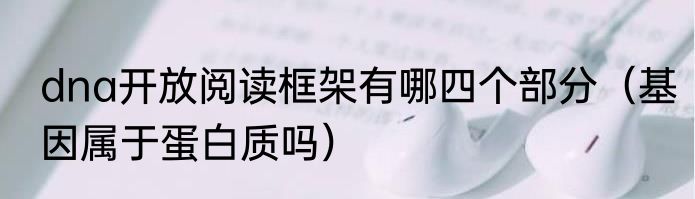 dna开放阅读框架有哪四个部分（基因属于蛋白质吗）