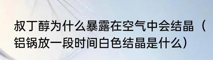 叔丁醇为什么暴露在空气中会结晶（铝锅放一段时间白色结晶是什么）