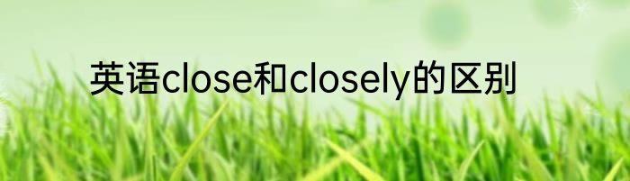 英语close和closely的区别