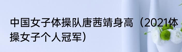 中国女子体操队唐茜靖身高（2021体操女子个人冠军）