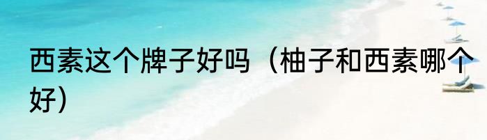 西素这个牌子好吗（柚子和西素哪个好）