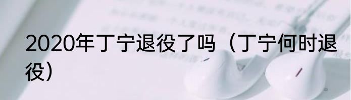 2020年丁宁退役了吗（丁宁何时退役）