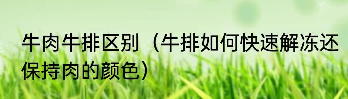 牛肉牛排区别（牛排如何快速解冻还保持肉的颜色）