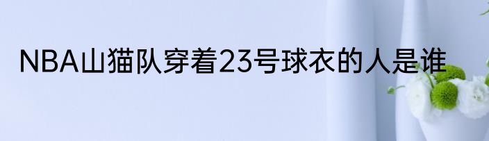 NBA山猫队穿着23号球衣的人是谁
