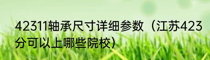 42311轴承尺寸详细参数（江苏423分可以上哪些院校）