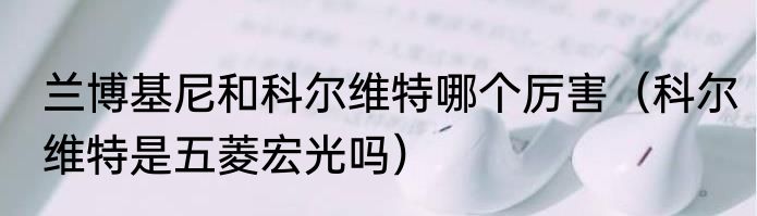 兰博基尼和科尔维特哪个厉害（科尔维特是五菱宏光吗）