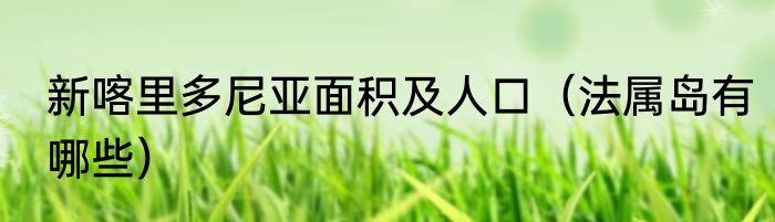 新喀里多尼亚面积及人口（法属岛有哪些）