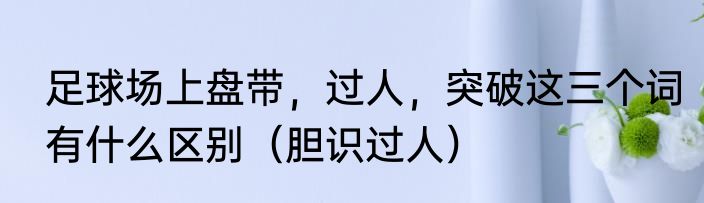 足球场上盘带，过人，突破这三个词有什么区别（胆识过人）