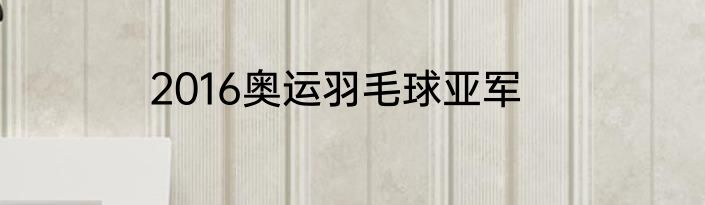 2016奥运羽毛球亚军